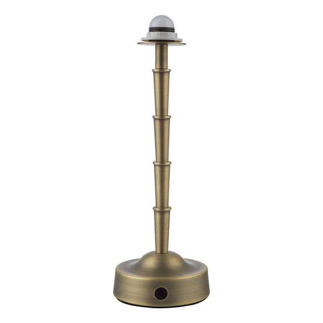 Wyman Rechargeable Table Lamp Matt Antique Brass Base Only LED