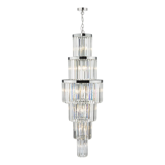 Angel 28 Light Chandelier Crystal Polished Chrome
