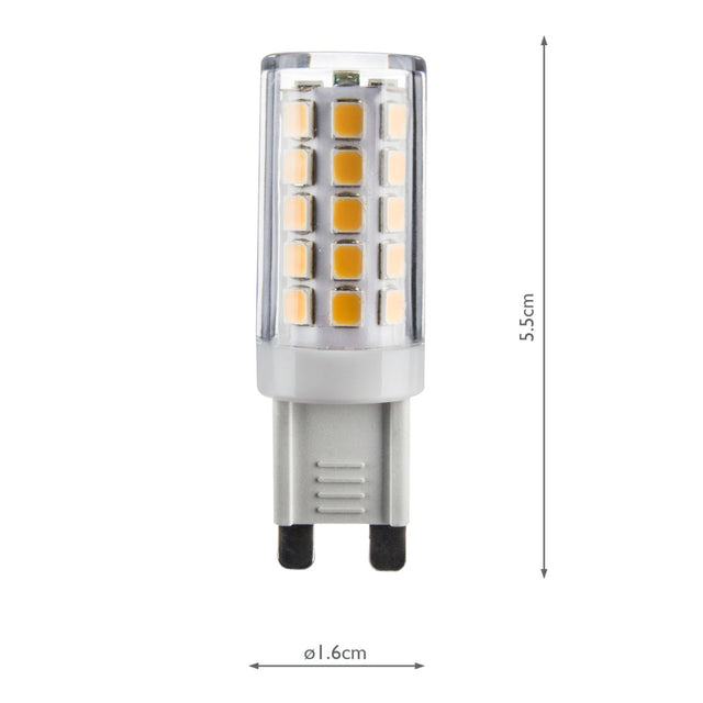 IND G9 LED LAMP 3W 370LM 2700K CLEAR