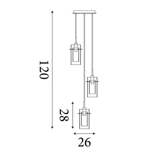 Cyclone Wall Light - Bronze Metal & Champagne Glass