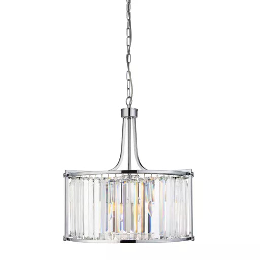 Circolo Cage Drum Pendant - Black Metal & White Silicon