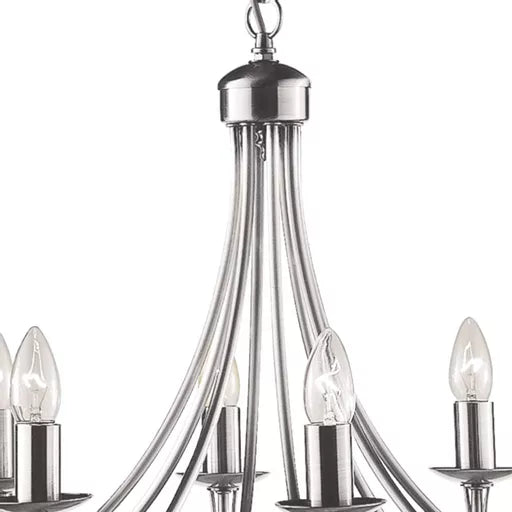 Orbit 8Lt Pendant, Satin Silver Metal
