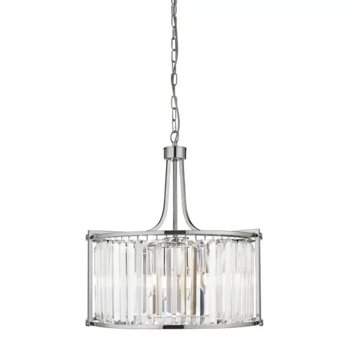 Circolo Cage Drum Pendant - Black Metal & White Silicon