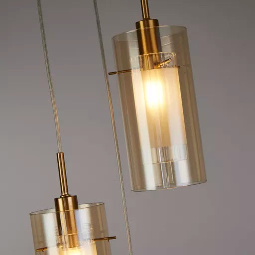 Cyclone Wall Light - Bronze Metal & Champagne Glass