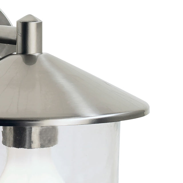 Poole Outdoor Wall Light Stainless Steel Glass IP44