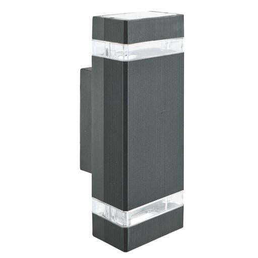 Phoenix 2Lt Flush - Black, Brass Metal & Frosted Glass