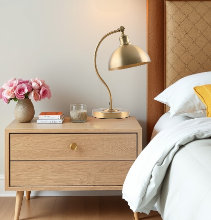 Brushed Brass Swan Table Lamp