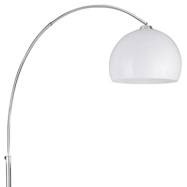 ARCS 1LT CC FLOORFLAMP -WHT SHADE BLK BASE