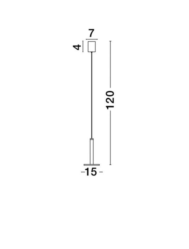 PALENCIA Satin Gold Aluminium & Acrylic LED 11 Watt 230 Volt 414Lm 3000K IP20 D: 15 H: 120 cm