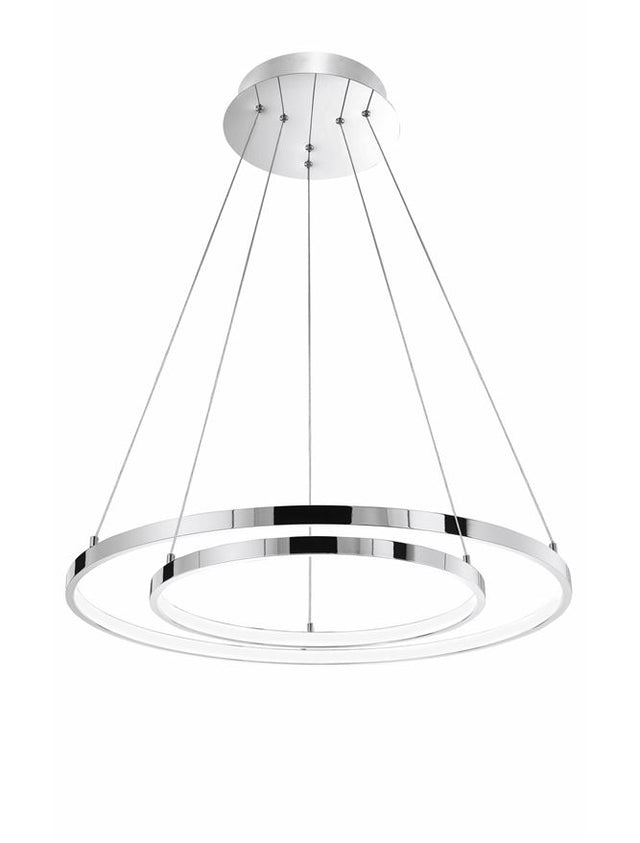 ARIA Chrome Aluminium & Acrylic Adjustable LED 85 Watt 4500Lm 3000K IP20 D: 60 H: 120 cm