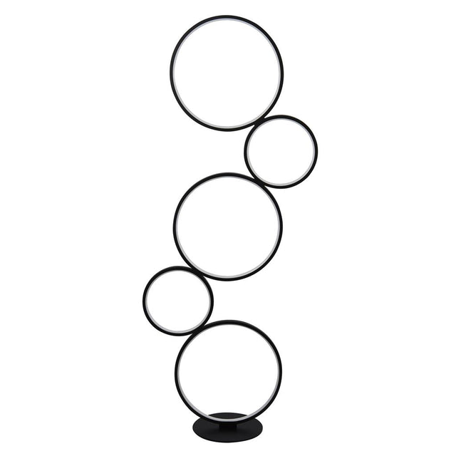 CIRQUE 5LT LED RING FLOOR LIGHT, MATT BLACK