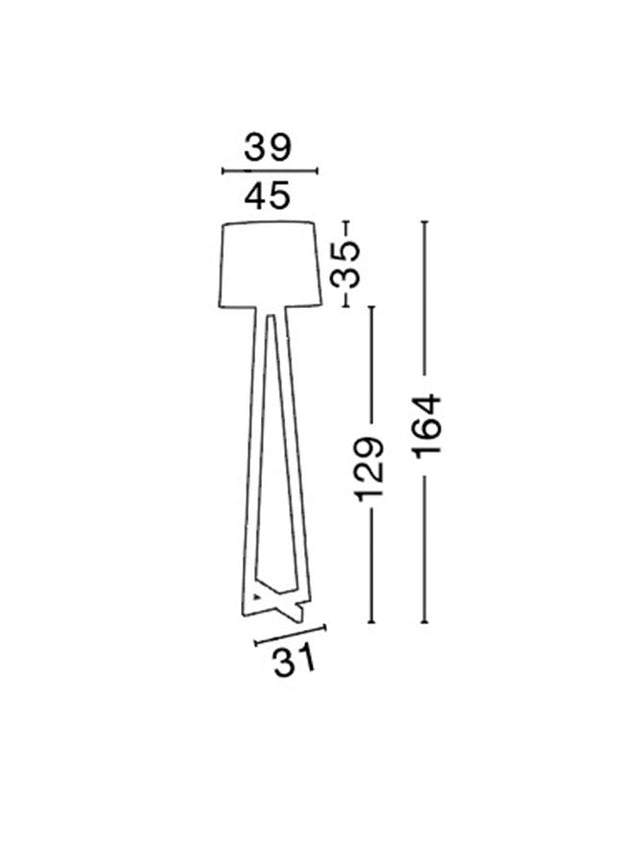 ALMA Natural Wood Sand White Shade Black Fabric Wire LED E27 1x12W Bulb Excluded L: 31 H1:35 H2:164 cm