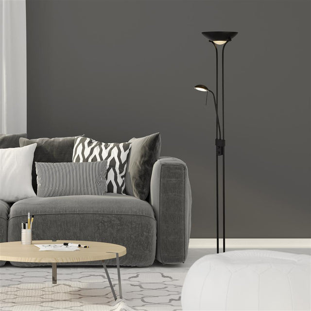 LED MOTHER & CHILD FLOOR LAMP - MATT BLACK