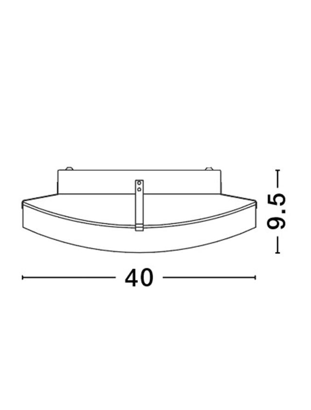 ANCO Ceiling Light Satinated White Glass Chrome Metal LED E27 2x12W D:40 H:9,5cm
