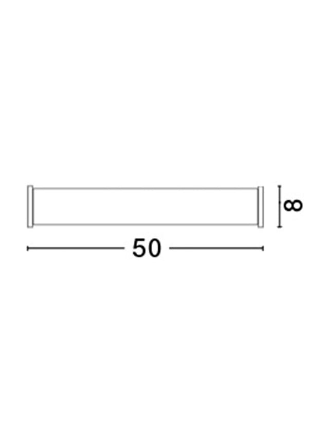 POLO Opal Glass & Satin Nickel LED E14 3x5 Watt 230 Volt IP44 Bulb Excluded L: 50 W: 4 H: 8 cm