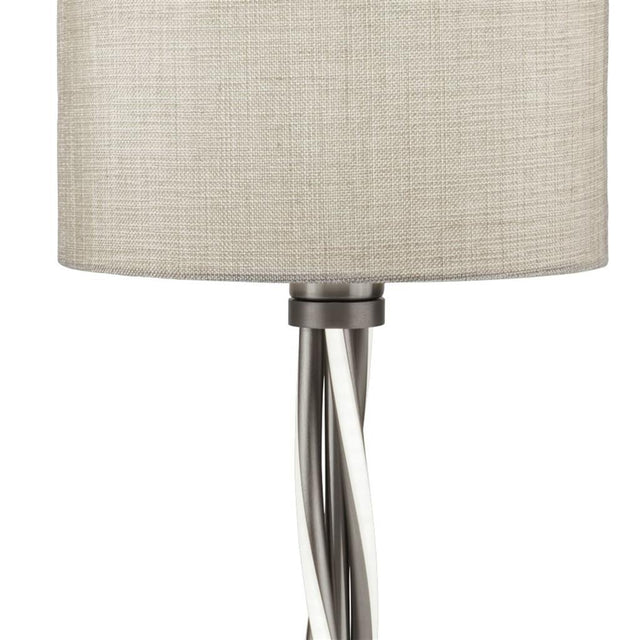 VEGAS LED TWIST TABLE LIGHT, SATIN SILVER