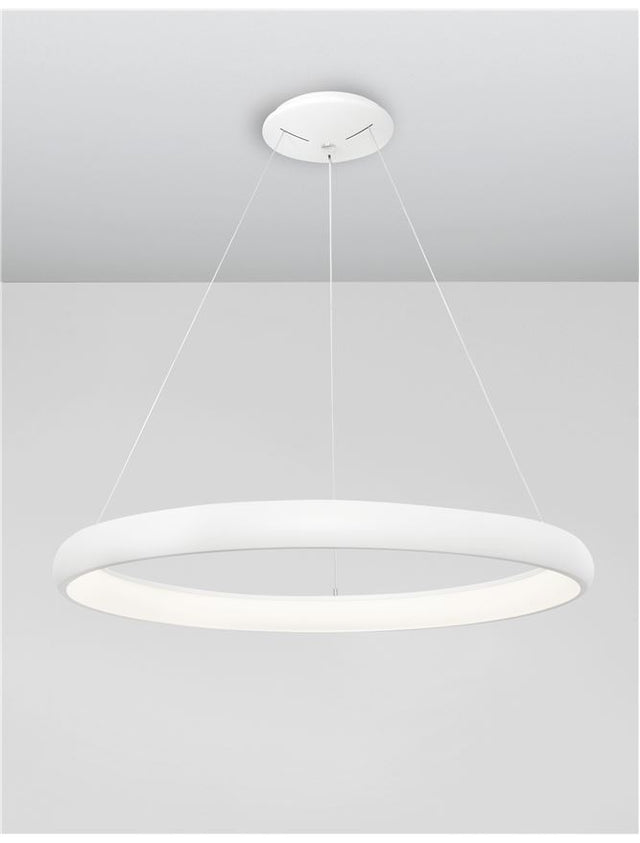 ALBI Sandy White Aluminium & Acrylic LED 80 Watt 230 Volt 4000Lm 3000K IP20 D: 81 H: 120 cm