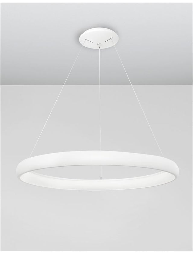 ALBI Sandy White Aluminium & Acrylic LED 80 Watt 230 Volt 4000Lm 3000K IP20 D: 81 H: 120 cm