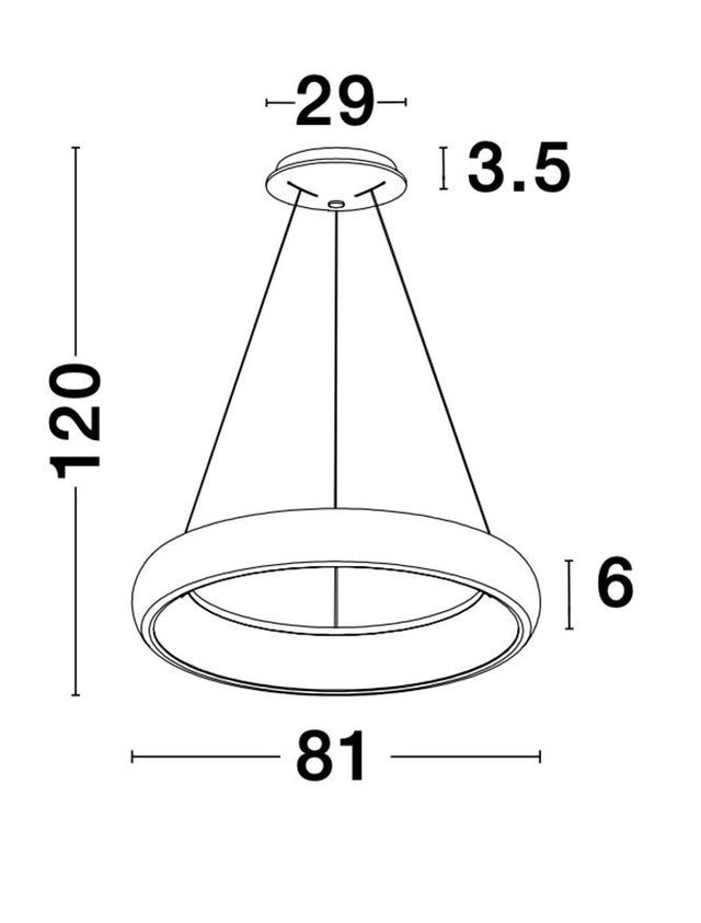 ALBI Sandy White Aluminium & Acrylic LED 80 Watt 230 Volt 4000Lm 3000K IP20 D: 81 H: 120 cm