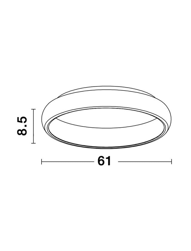 ALBI White Aluminium & Acrylic LED 50 Watt 230 Volt 2750Lm 3000K IP20 D: 61 H: 8.5 cm