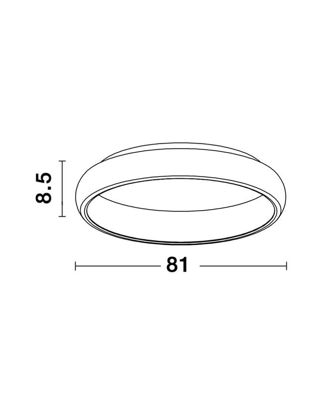 ALBI White Aluminium & Acrylic LED 80 Watt 230 Volt 4400Lm 3000K IP20 D: 81 H: 8.5 cm