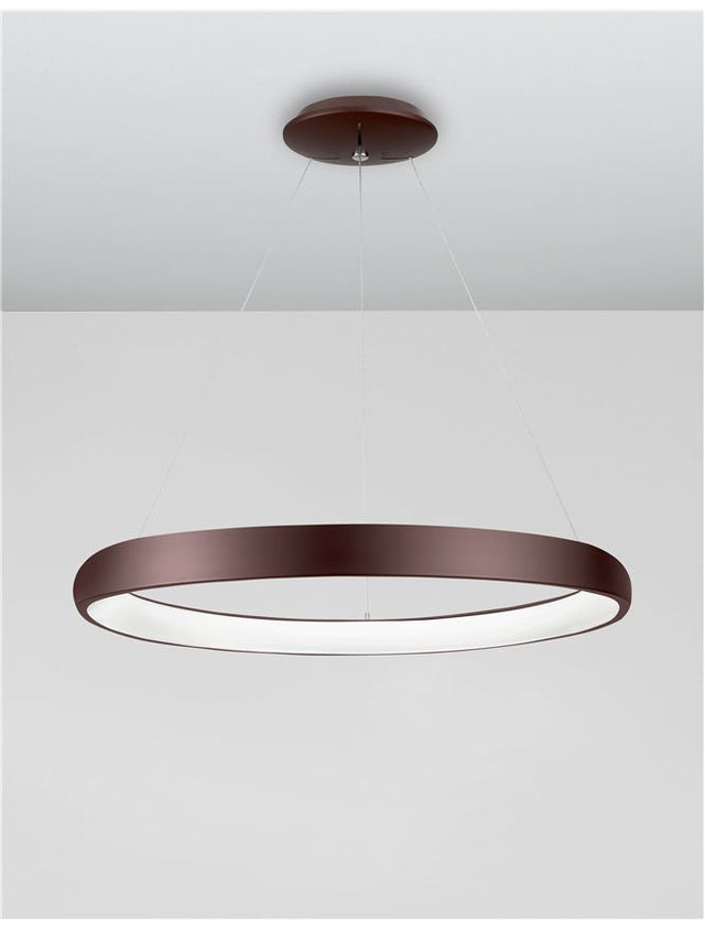 ALBI Coffee Brown Aluminium & Acrylic LED 50 Watt 230 Volt 2500Lm 3000K IP20 D: 61 H: 120 cm