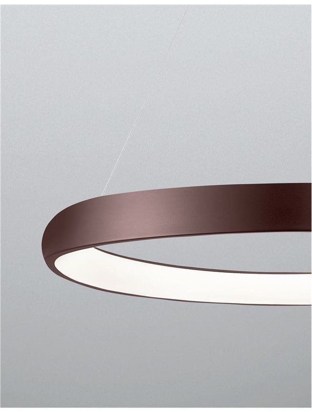 ALBI Coffee Brown Aluminium & Acrylic LED 50 Watt 230 Volt 2500Lm 3000K IP20 D: 61 H: 120 cm
