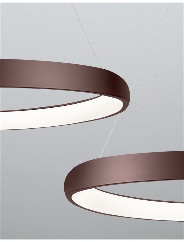 ALBI Coffee Brown Aluminium & Acrylic LED 50 Watt 230 Volt 2500Lm 3000K IP20 D: 61 H: 120 cm