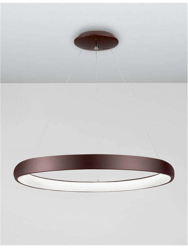 ALBI Coffee Brown Aluminium & Acrylic LED 80 Watt 230 Volt 4000Lm 3000K IP20 D: 81 H: 120 cm