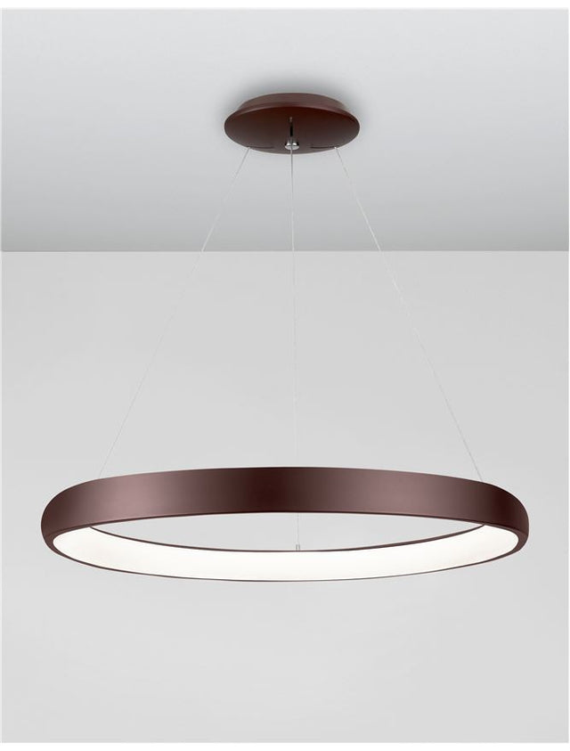 ALBI Coffee Brown Aluminium & Acrylic LED 80 Watt 230 Volt 4000Lm 3000K IP20 D: 81 H: 120 cm