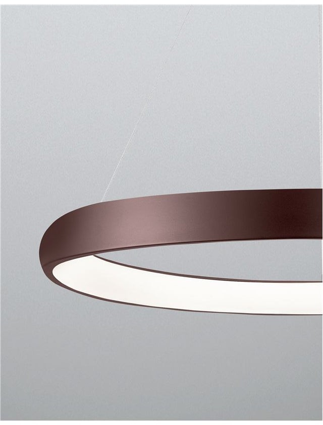 ALBI Coffee Brown Aluminium & Acrylic LED 80 Watt 230 Volt 4000Lm 3000K IP20 D: 81 H: 120 cm