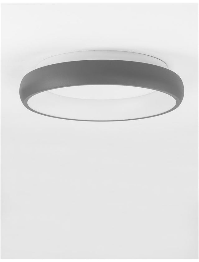 ALBI Sandy Gray Aluminium & Acrylic LED 32 Watt 230 Volt 1950Lm 3000K IP20 D: 41 H: 8.5 cm