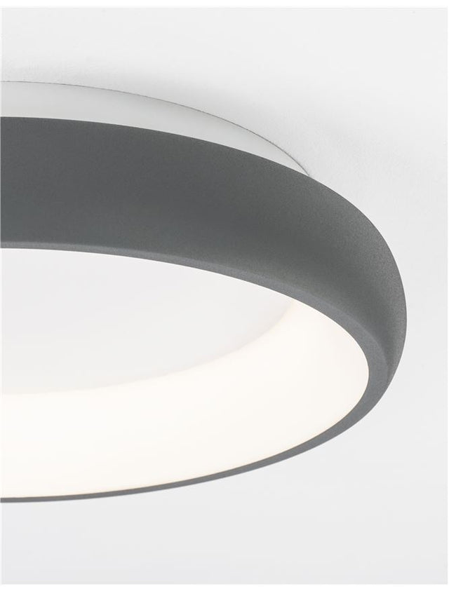 ALBI Sandy Gray Aluminium & Acrylic LED 32 Watt 230 Volt 1950Lm 3000K IP20 D: 41 H: 8.5 cm