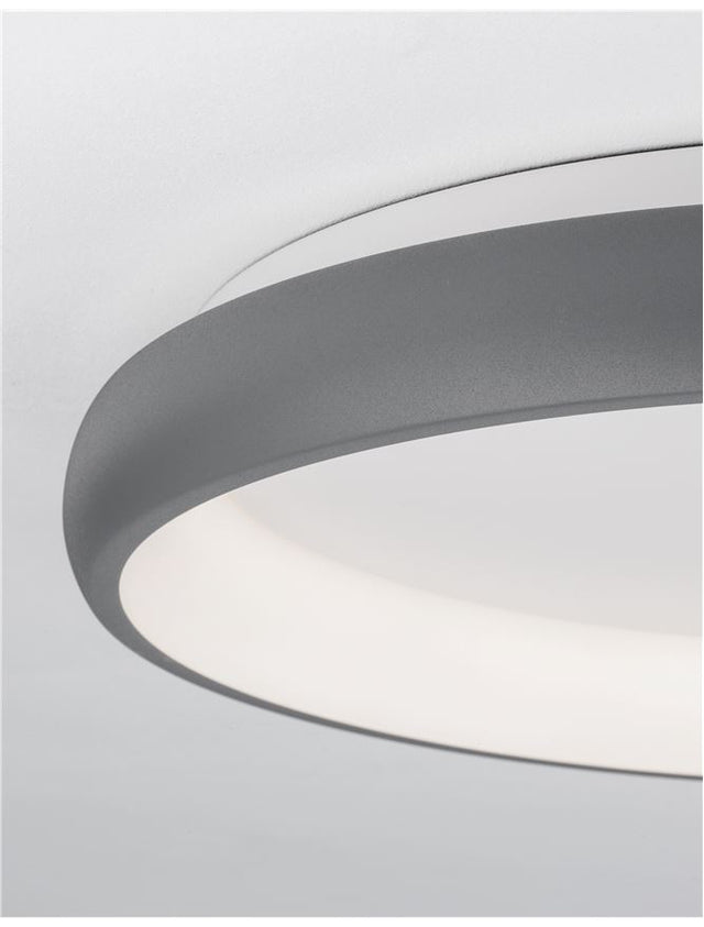 ALBI Sandy Gray Aluminium & Acrylic LED 50 Watt 230 Volt 3250Lm 3000K IP20 D: 61 H: 8.5 cm