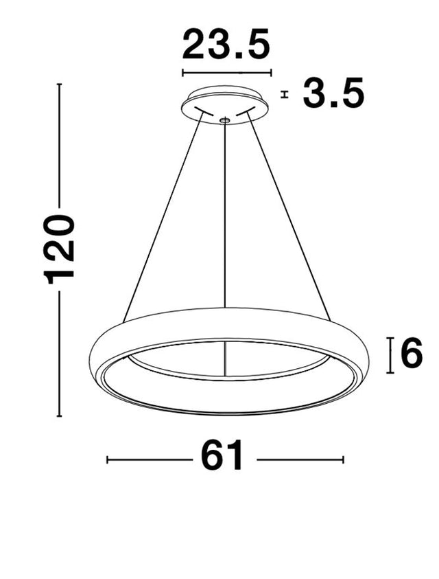ALBI Sandy Gray Aluminium & Acrylic LED 50 Watt 230 Volt 3250Lm 3000K IP20 D: 61 H: 120 cm