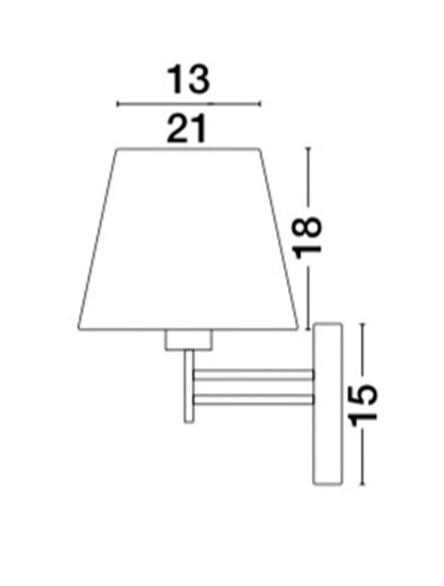 LOGAN Wall Light Satin Nickel Aluminium White Shade LED E27 1x12 Watt L:21 W:25 H:32 cm