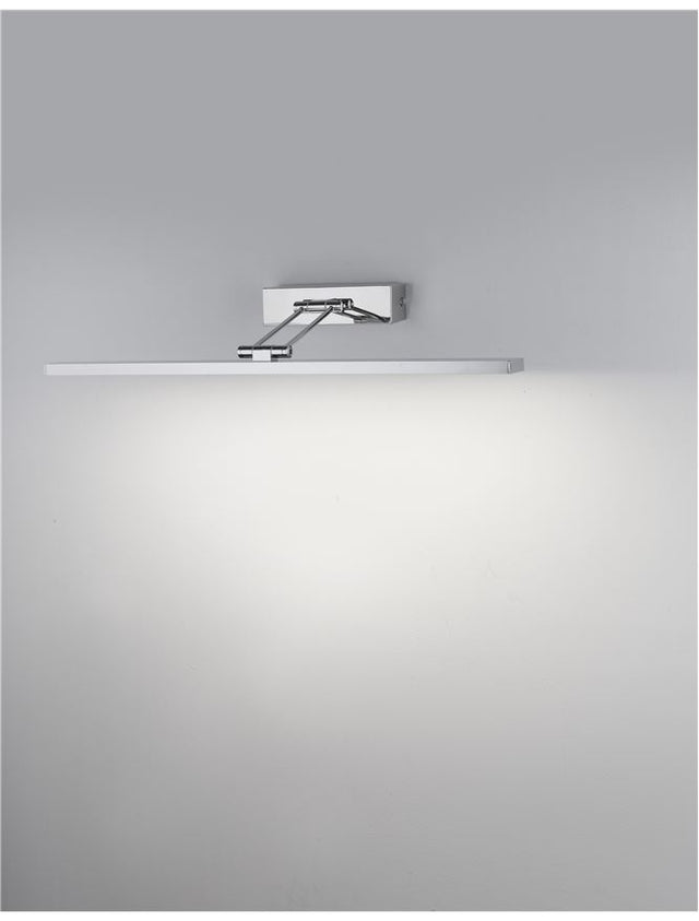 ROSA Chrome Aluminium & Acrylic LED 18 Watt 230 Volt 530Lm 4000K IP44 L: 57 W: 4.5 H: 19 cm
