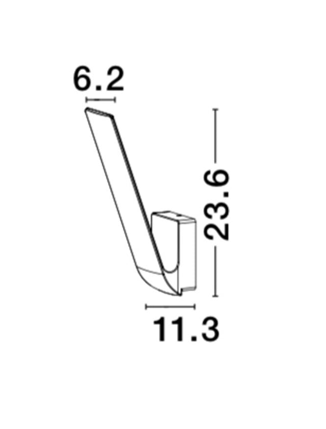 VITORIA Dark Gray Aluminium LED 6 Watt 300Lm 3000K 220-240 Volt L: 6.2 H: 23.6 cm IP65