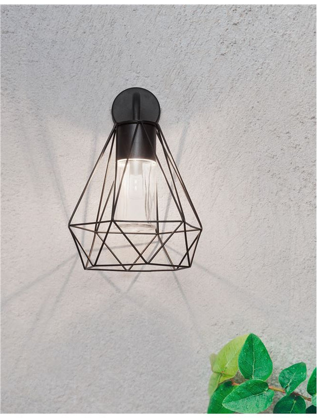 ISIDORA Black Aluminium Clear Glass E27 1x18 Watt 220-240 Volt D: 25 W: 27 H: 40 cm IP54