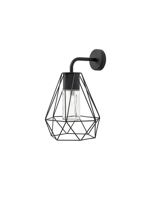 ISIDORA Black Aluminium Clear Glass E27 1x18 Watt 220-240 Volt D: 25 W: 27 H: 40 cm IP54