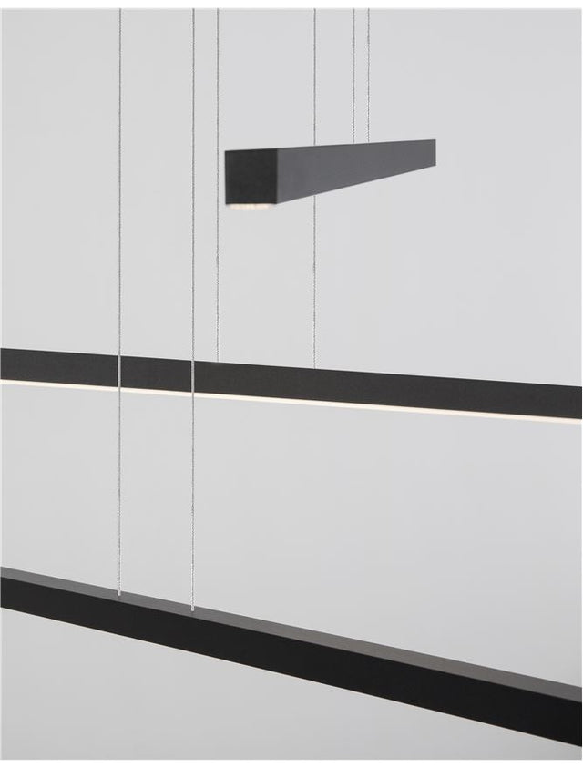 LIOR Sandy Black Aluminium & Acrylic LED 40 Watt 230 Volt 2890Lm 3000K IP20 L: 55 W: 55 H: 180 cm