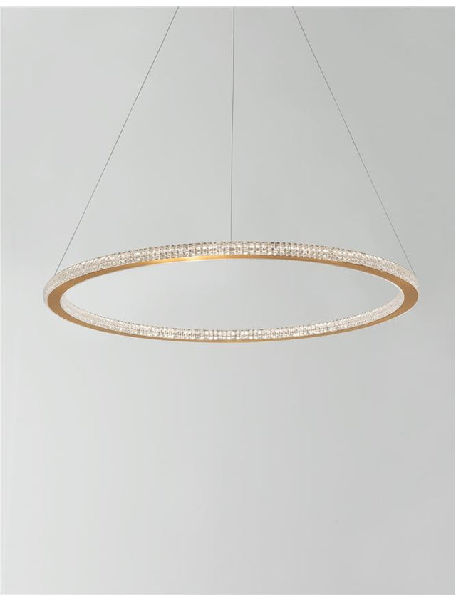 CILION Brass Gold Aluminium & Acrylic LED 48 Watt 230 Volt 3264Lm 2935K IP20 D: 60 H: 150 cm
