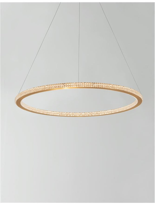 CILION Brass Gold Aluminium & Acrylic LED 48 Watt 230 Volt 3264Lm 2935K IP20 D: 60 H: 150 cm