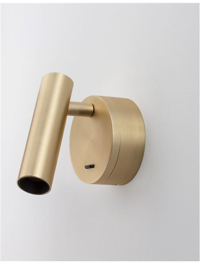 CLIP Satin Brass Aluminium
LED Philips 3 Watt
Switch On/Off
190Lm 3000K IP20
D: 8 W: 3.4 H: 11 cm Rotating & Adjustable