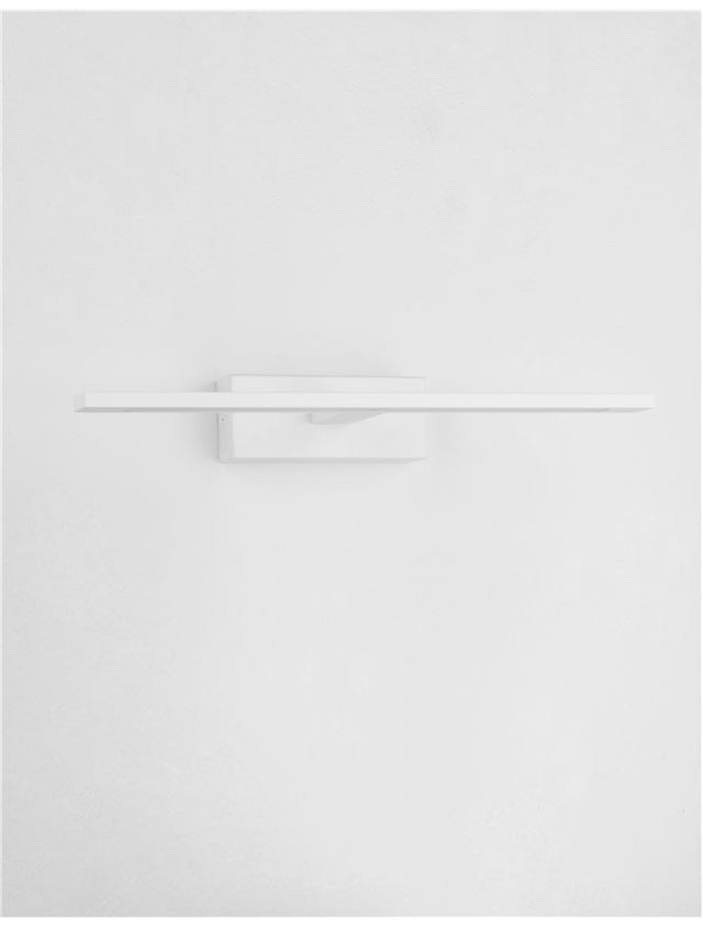 MONDRIAN Sandy White Aluminium & Acrylic LED 12 Watt 220-240 Volt 913Lm 3000K IP44 L: 41.5 W: 14 H: 6 cm