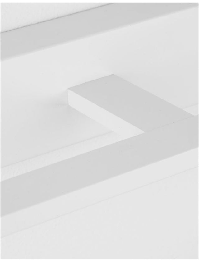 MONDRIAN Sandy White Aluminium & Acrylic LED 12 Watt 220-240 Volt 913Lm 3000K IP44 L: 41.5 W: 14 H: 6 cm