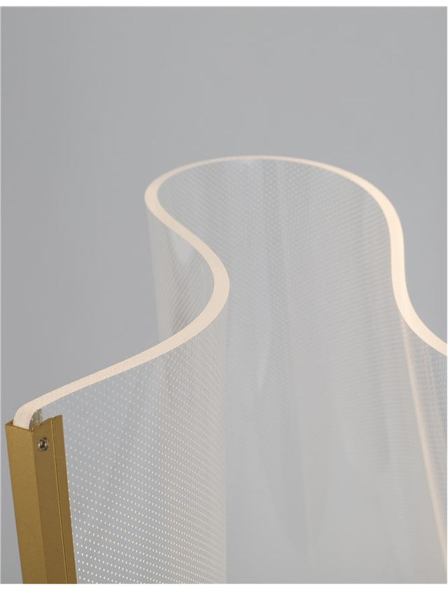 SIDERNO Gold Aluminium & Acrylic LED 31 Watt 230 Volt 2517Lm 3000K IP20 L: 80 W: 36 H: 105 cm