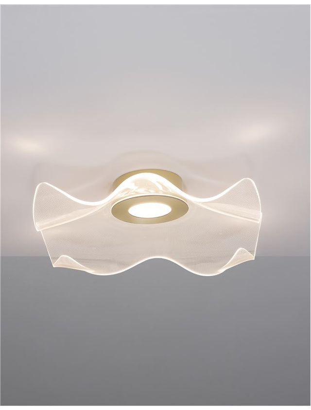 SIDERNO Gold Aluminium & Acrylic LED 31 Watt 230 Volt 2118Lm 3000K IP20 L: 50 W: 50 H: 20 cm