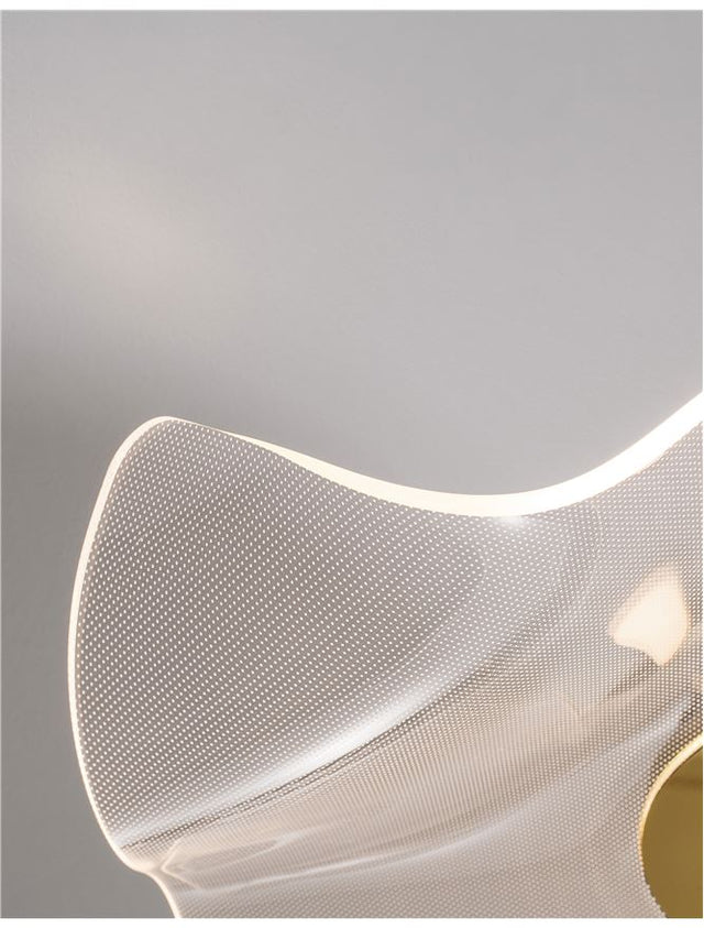 SIDERNO Gold Aluminium & Acrylic LED 31 Watt 230 Volt 2118Lm 3000K IP20 L: 50 W: 50 H: 20 cm