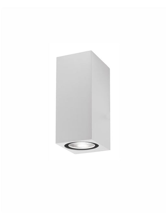 NERO Aluminium White & Glass Diffuser GU10 2x35 Watt L: 6.7 W: 8 H: 15 cm IP54